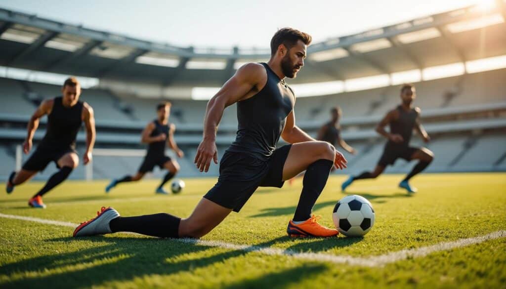 découvrez comment un échauffement spécifique aide à prévenir les claquages chez les joueurs de football et améliore leur performance sur le terrain.