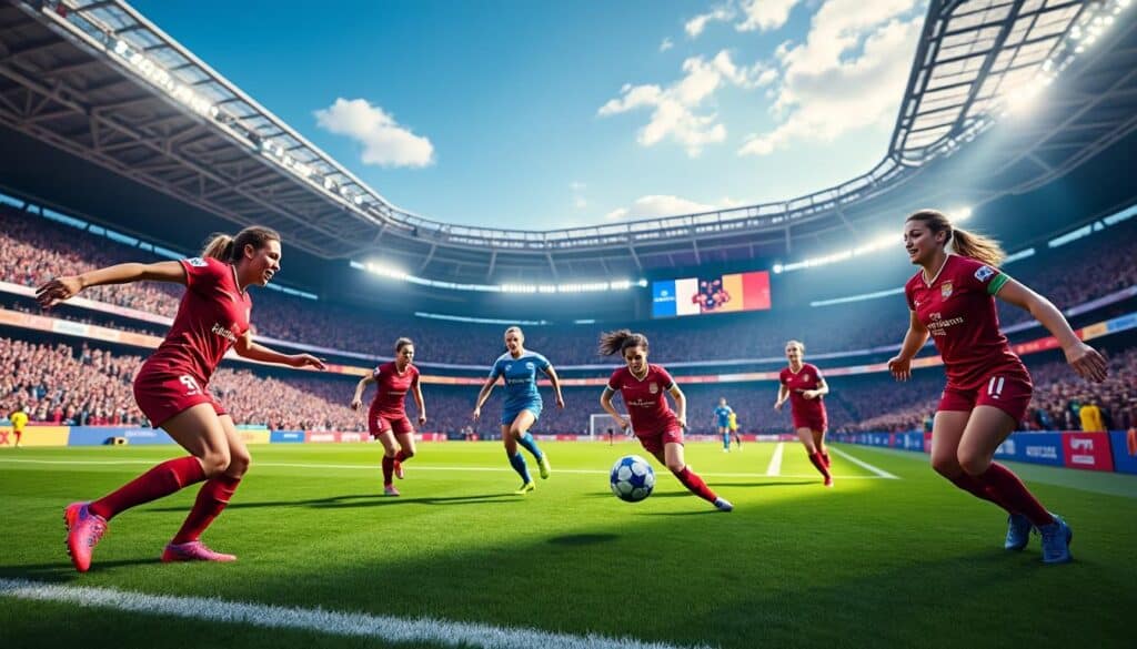 découvrez comment la ligue des champions féminine établit de nouveaux records d'audience, attirant un public toujours plus nombreux et passionné.