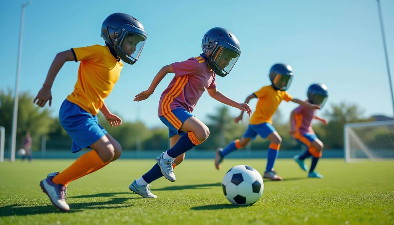 découvrez comment le masque de protection innovant permet aux blessés de continuer à jouer au football en toute sécurité et confort.